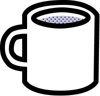 A stylized mug